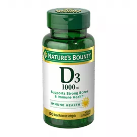 NATURE'S BOUNTY Vitamin D3 Supplement - 25mcg 1,000IU (120 Softgels)