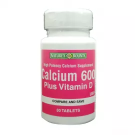 Nature's Bounty Calcium 600 + Vitamin D 30's