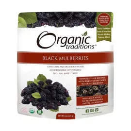 Organic Traditions Black Mulberries 227 g