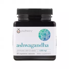 Youtheory Ashwagandha 1000 mg Vegetarian Capsules 60's