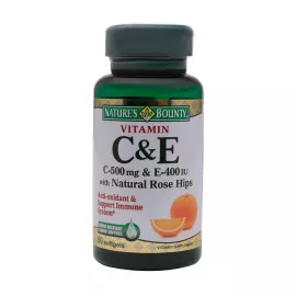 Nature's Bounty C & E With Rose Hips Softgels 50's
