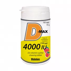 Vitabalans D-Max Vitamin D3 Chewable 4000 IU Tablets 100's