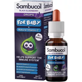 Sambucol Baby Vitamin C Drops Black Elderberry Flavour x 200ml