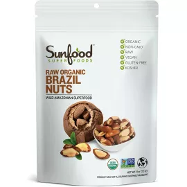 Sunfood Superfoods Brazil Nuts Organic Raw 8Oz: 10155