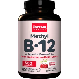 Jarrow Formulas Methyl B-12 500 MCG Cherry Flavour x 100 Chewable Tablets