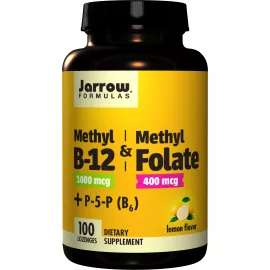 Jarrow Formulas Methyl B-12 & Methyl Folate Lozenges x 100 Lozenges