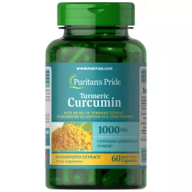 Puritan's Pride Turmeric Curcumin 1000 mg with Bioperine 5 mg Capsules 60's