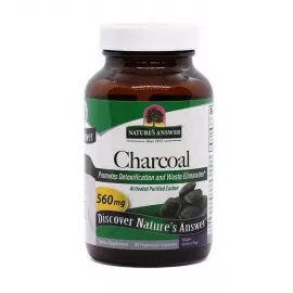 Natures Answer Charcoal Activated 560 mg Vegetable Capsules 90's