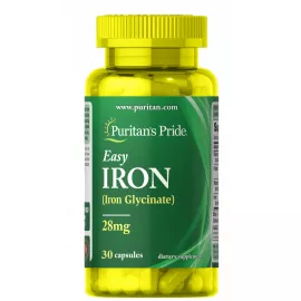 Puritan’s Pride Easy Iron 28 mg (Iron Glycinate) Capsules 30's