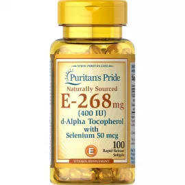 Puritan's Pride Vitamin E 400 IU with Selenium 50 MCG Softgels 100'S