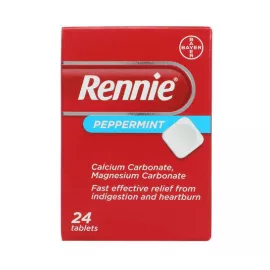 BAYER Renne Chewable Peppermint Antacid 24 Tablets