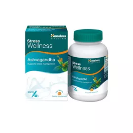 Himalaya Ashvagandha Stress Wellness Herbal Veggie 120  Capsules