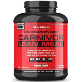 Muscle Meds Carnivor Lean Meal Vanilla Cream Flavour Protein Powder 4.21 lbs
