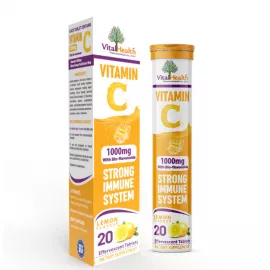 VitalHealth Vitamin C With Bio-flavonoids Lemon Flavour 1000 mg 20's