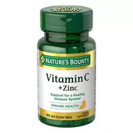 Nature's bounty Vitamin C + Zinc Quick Dissolve Tablets 60's