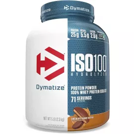 Dymatize ISO 100 Whey Protein Powder Chocolate Peanut Butter 5 lbs (2.3 Kg)