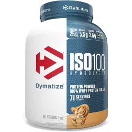 Dymatize ISO 100 Whey Powder Peanut Butter 5 lb (2.3 Kg)