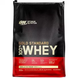 Optimum Nutrition Gold Standard 100% Whey Protein, Vanilla Ice Cream 10 lb (4.54 kg)