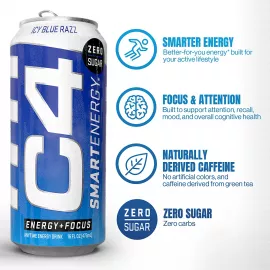 Cellucor C4 Smart Energy Drink Icy Blue Razz
