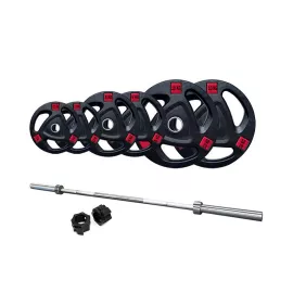 4 ft Olympic Size Bar With Plates 42 kg Body Pump Set