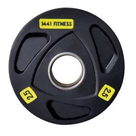 1441 Fitness Black Tri Grip PU Olympic Plates 2.5 kg