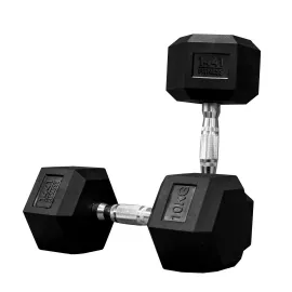 1441 Fitness Rubber Hex Dumbbells (10 Kg) â€“ Solid Cast Iron Core Rubber Coated Head Dumbbell [CLONE]