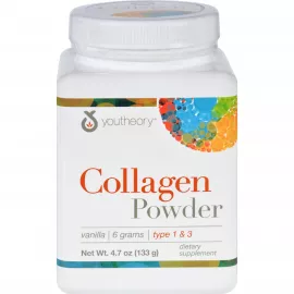 Youtheory Type 1 & 3 Collagen Powder Vanilla Flavour 4.7 oz (133 g)