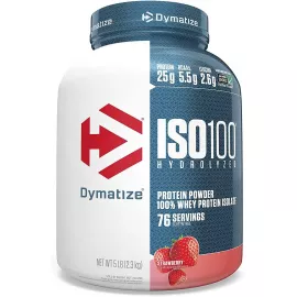 Dymatize, ISO100 Hydrolyzed, 100% Whey Protein Isolate, Strawberry, 5 lbs (2.3 kg)