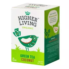 Higher Living Green Tea Coconut Tea Bags 20's