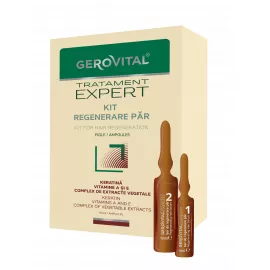 Gerovital Tratament Expert Kit for Hair Regeneration Ampoules 10*10 ml + 10*5 ml