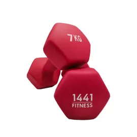 1441 Fitness Neoprene Hex Dumbbells 7 kg Sold in Pair (2 Pcs)