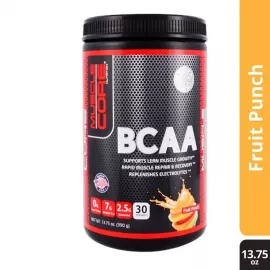 Muscle Core Nutrition BCAA 30 Servings Fruit Punch Flavor 390g