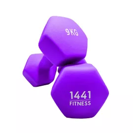 1441 Fitness Neoprene Hex Dumbbells 9 kg Sold in Pair (2 Pcs)