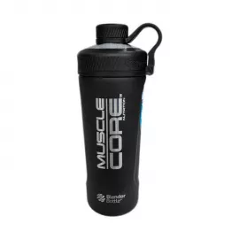 Muscle Core Blender Bottle Stainless Steel Black 26 oz.