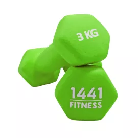 1441 Fitness Neoprene Hex Dumbbells 3 kg Sold in Pair (2 Pcs)