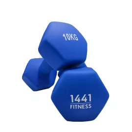 1441 Fitness Neoprene Hex Dumbbells 10 kg Sold in Pair (2 Pcs)