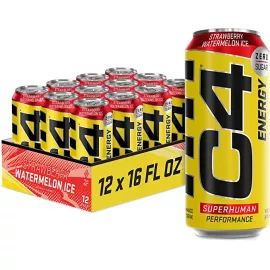 Cellucor C4 Original Carbonated Strawberry Watermelon Ice 473 ml (12 Pack)
