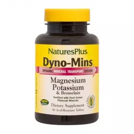 Natures Plus Dyno Mins Magnesium Potassium And Bromelain 90's