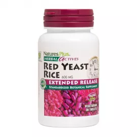 Natures Plus Herbal Actives Red Yeast Rice 600 mg 1.7% 30's