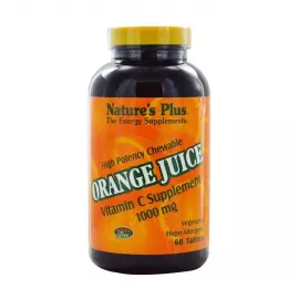 Natures Plus Orange Juice C 1000 mg Chewable Vitamin C Tablets 60's