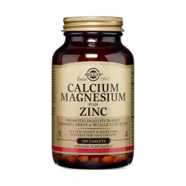 Solgar Calcium Magnesium Plus Zinc Tablets 100's