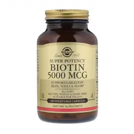 Solgar Biotin 5000 MCG Vegetable Capsules 100's