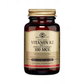 Solgar Natural Vitamin K2 100 Mcg Vegetable Capsules 50's