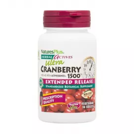 Natures Plus Herbal Actives Ultra Cranberry 1500 Extended Release Tablets 30's