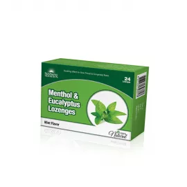 Sunshine Nutrition Menthol & Eucalyptus Lozenges Mint Flavor 24's