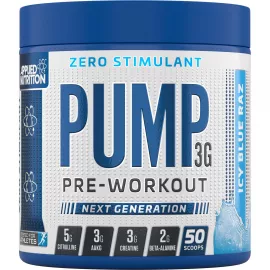Applied Nutrition Pump 3G Zero Stimulant Pre Workout Icy Blue Raz Flavor