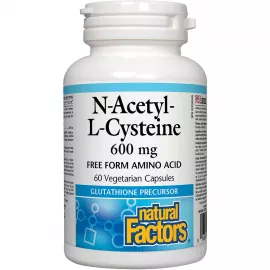Natural Factors N-Acetyl L-Cysteine, 600 mg 60 Veggie Capsules