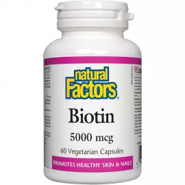Natural Factors Biotin 5000mcg 60 Veggie Capsules