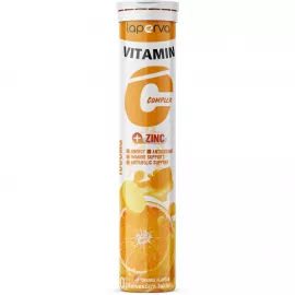 Laperva Vitamin C Complex Plus Zinc, 20 Tablets, Orange