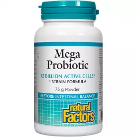 Natural Factors Mega Probiotic Powder 12 Billion Active Cells 75 Gm